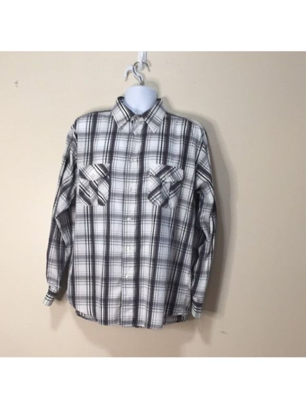 Beverly Hills Men’s Polo Club Gray/Black/White Shirt Sz XL